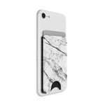 PopWallet White Marble: Removable & Repositionable Wallet, PopSockets